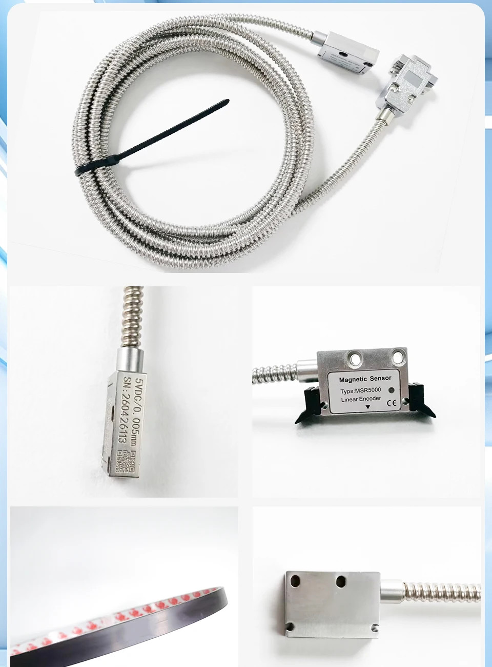 MSR5000 Magnetic Head Sensor 5VDC ±5μm/M Lathe Grinder DRO Magnetic Scale