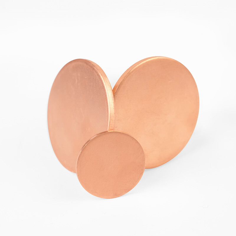 Solid Pure Copper Discs Blank Round Plate Metal Sheet Ø10-200mm Thickess 0.5-3mm
