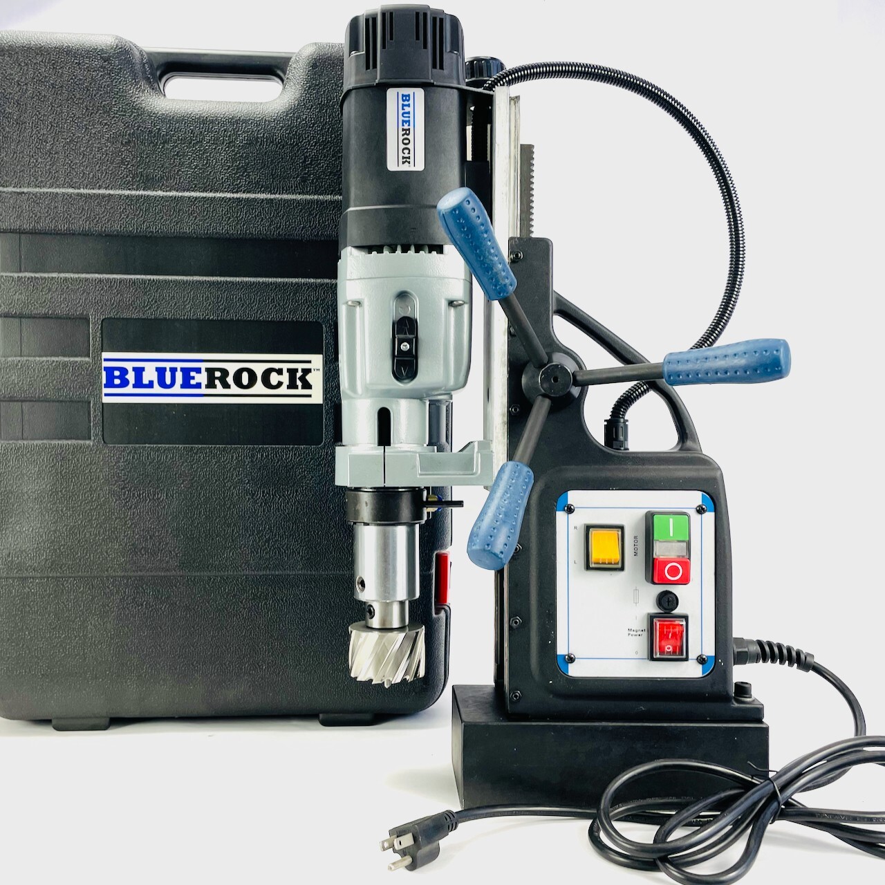 BLUEROCK TYP-75 Magnetic Mag Drill Press 2-Speed Reversible fits Hougen Cutters