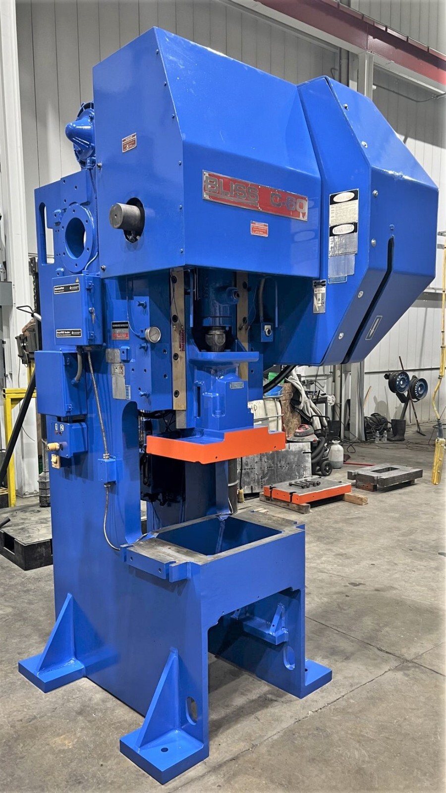 60 Ton Bliss C-60 Flywheel Gap Frame Press Industrial Stamping (1996)