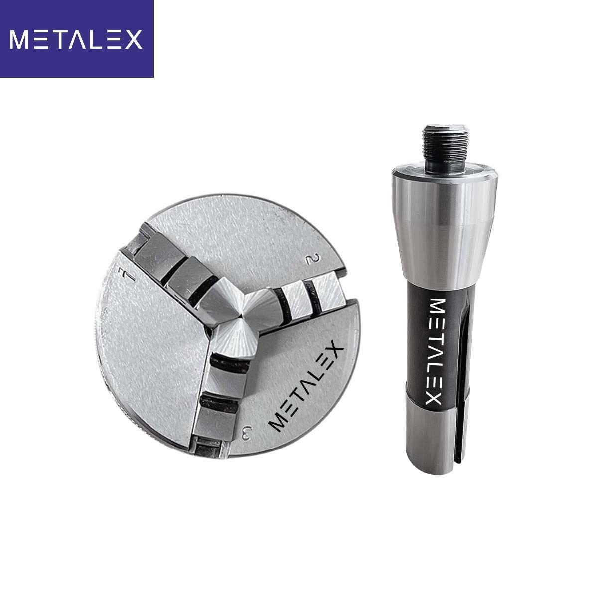 2-1/2″ 3 Jaw 2.5″ Self Centering Mini Small Baby Lathe Chuck Set R8 Shank Arbor