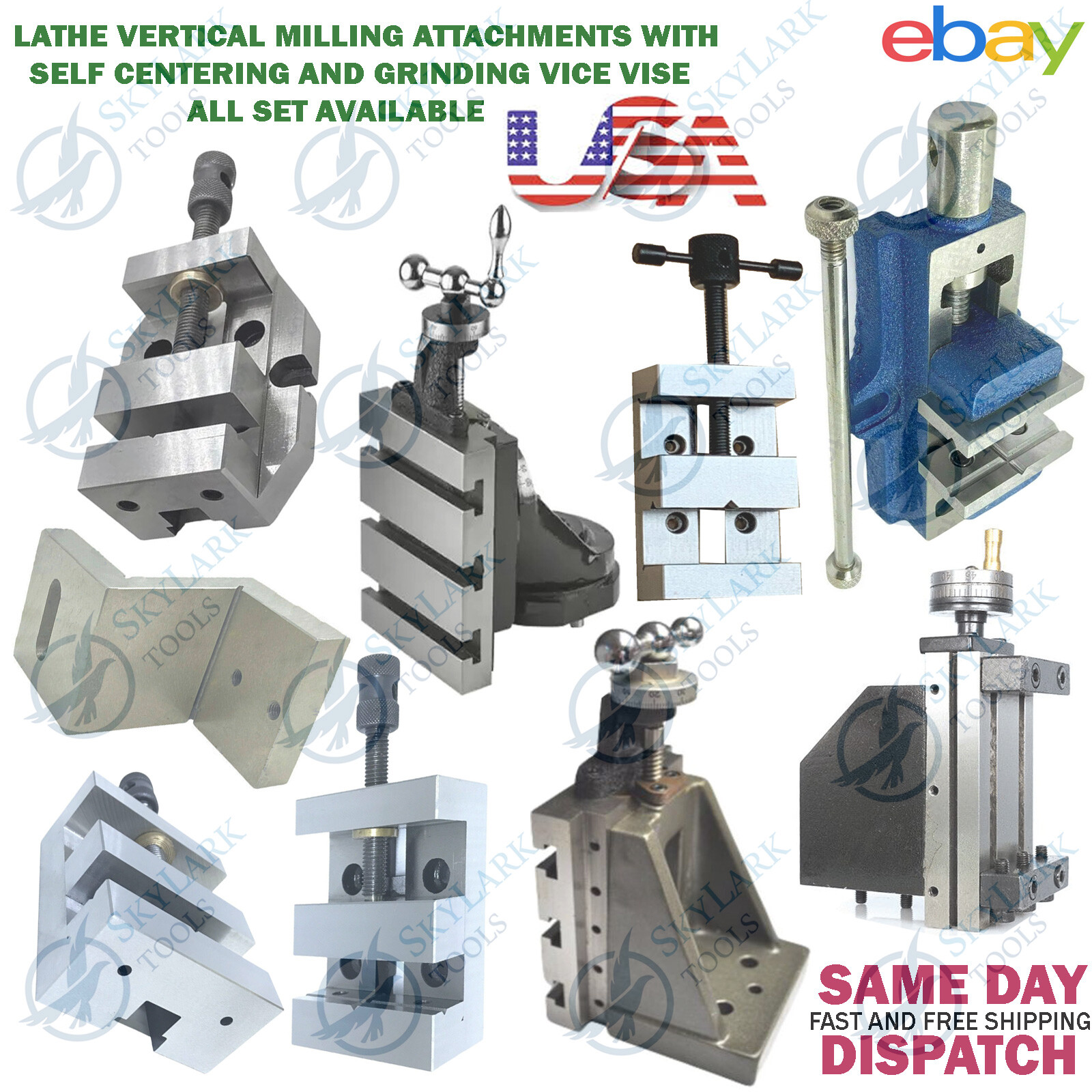 New Self Centering And Grinding Vice Vise Vertical Milling Attachments With