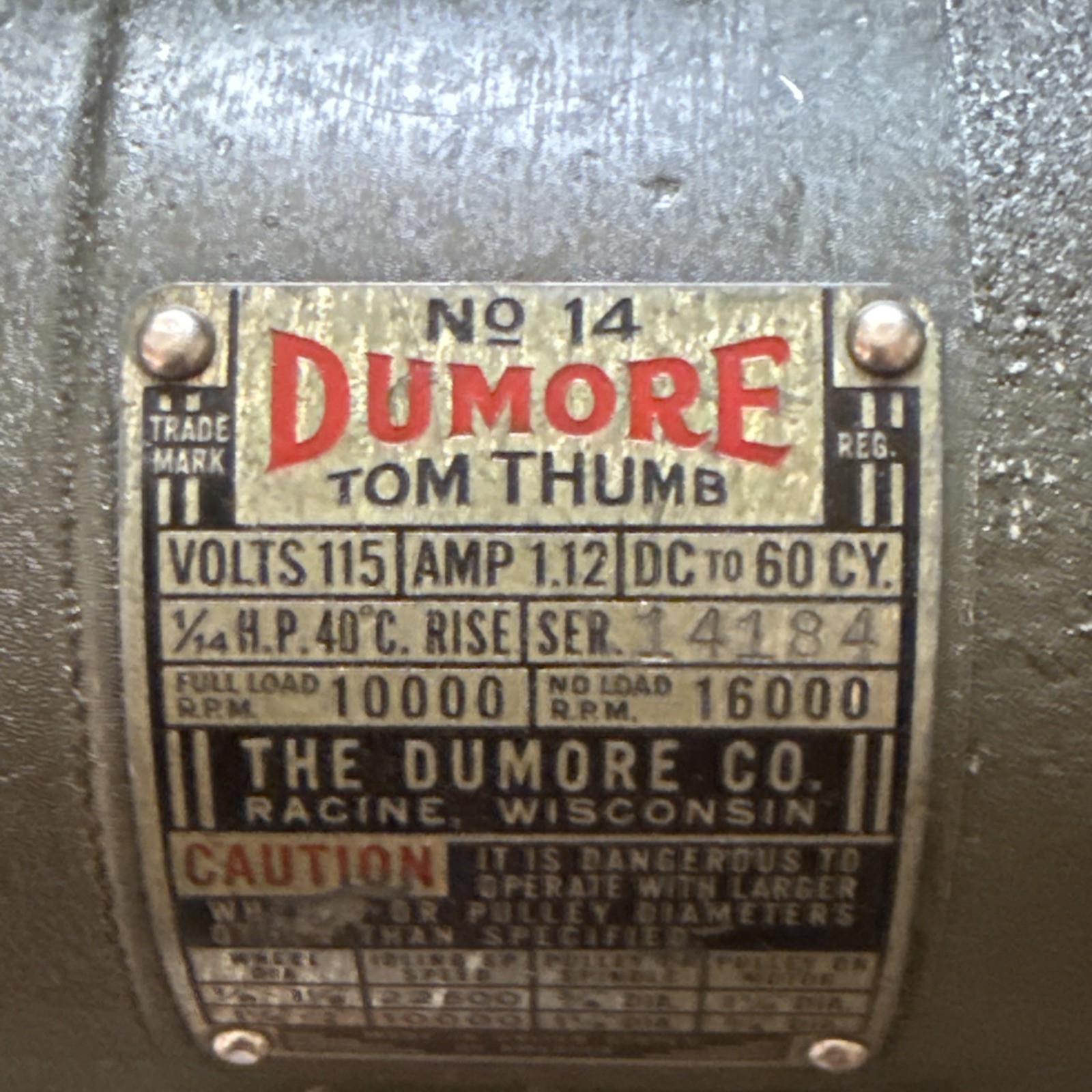 Lathe Tool Post Grinder Tom Thumb Dumore #14 Tested In Excellent Cond 🇺🇸