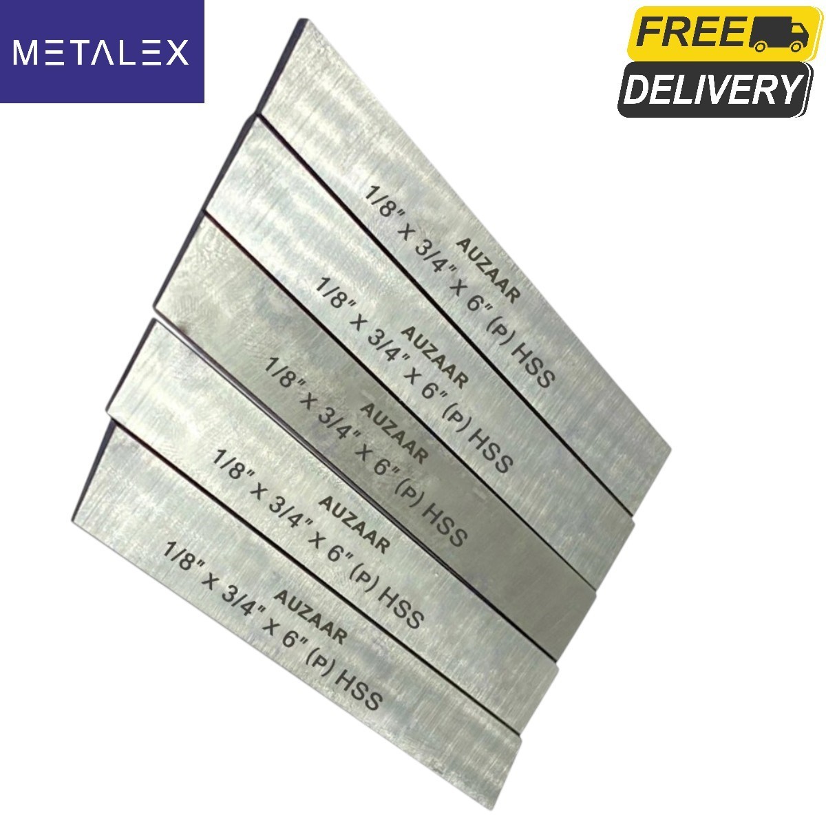Lathe Cut Off Parting Tool Blade 5 Piece Set 1/8″ x 3/4″ x 6″ Inch HSS M2 GRADE