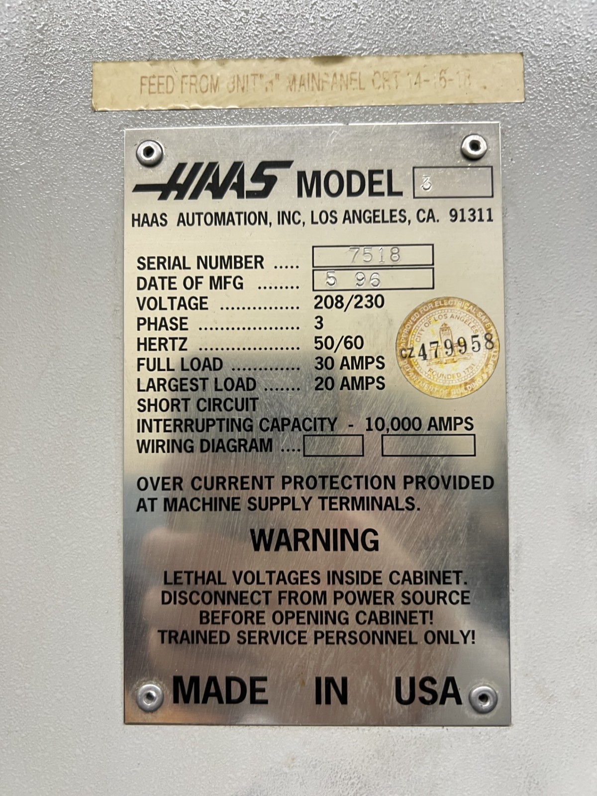 1996 Haas VF-3B CNC Vertical Machining Center | Geared Head | New Spindle 2018