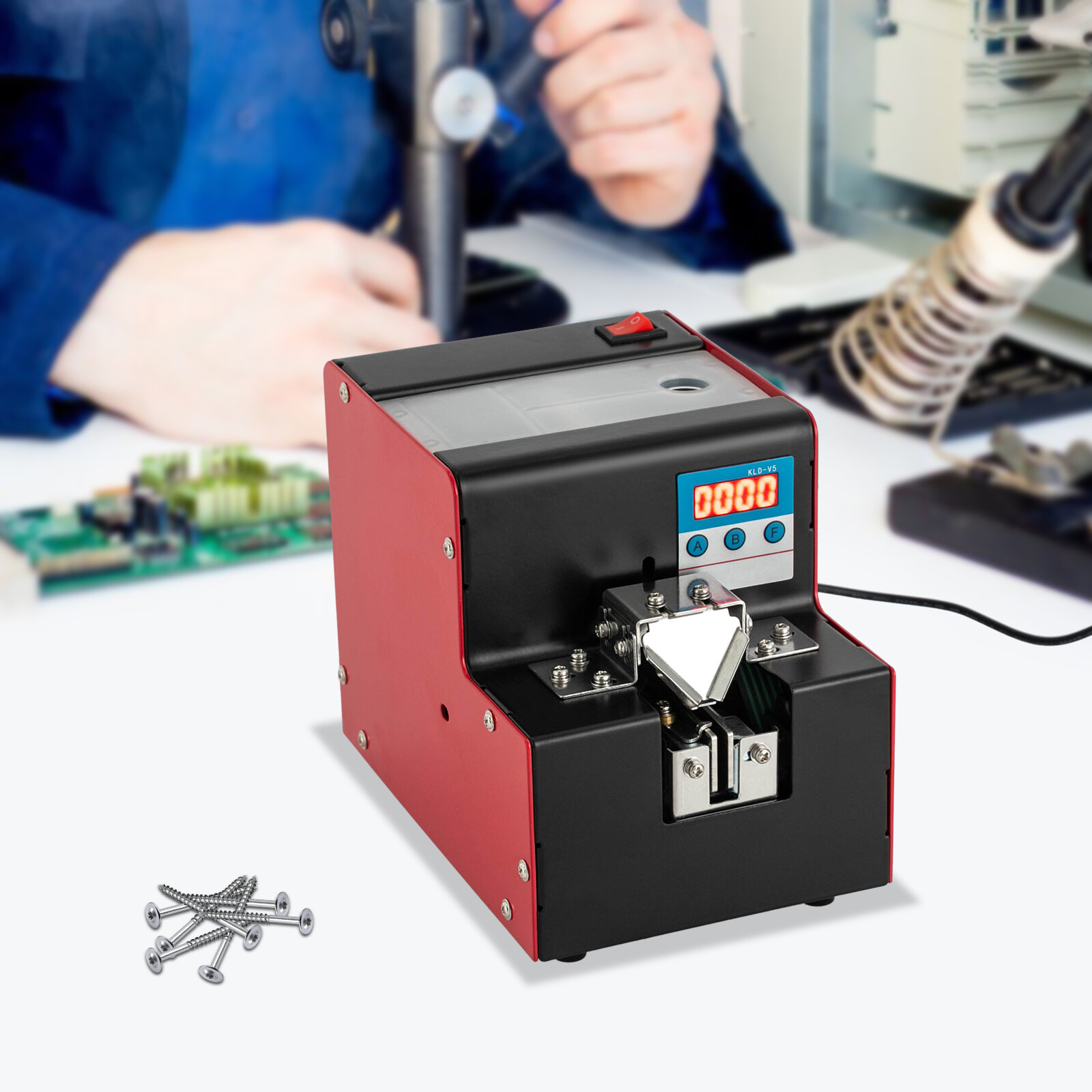 Automatic Screw Feeder Machine Adjustable Rail For 0.04″-0.2″ Dia. 0.79″ length