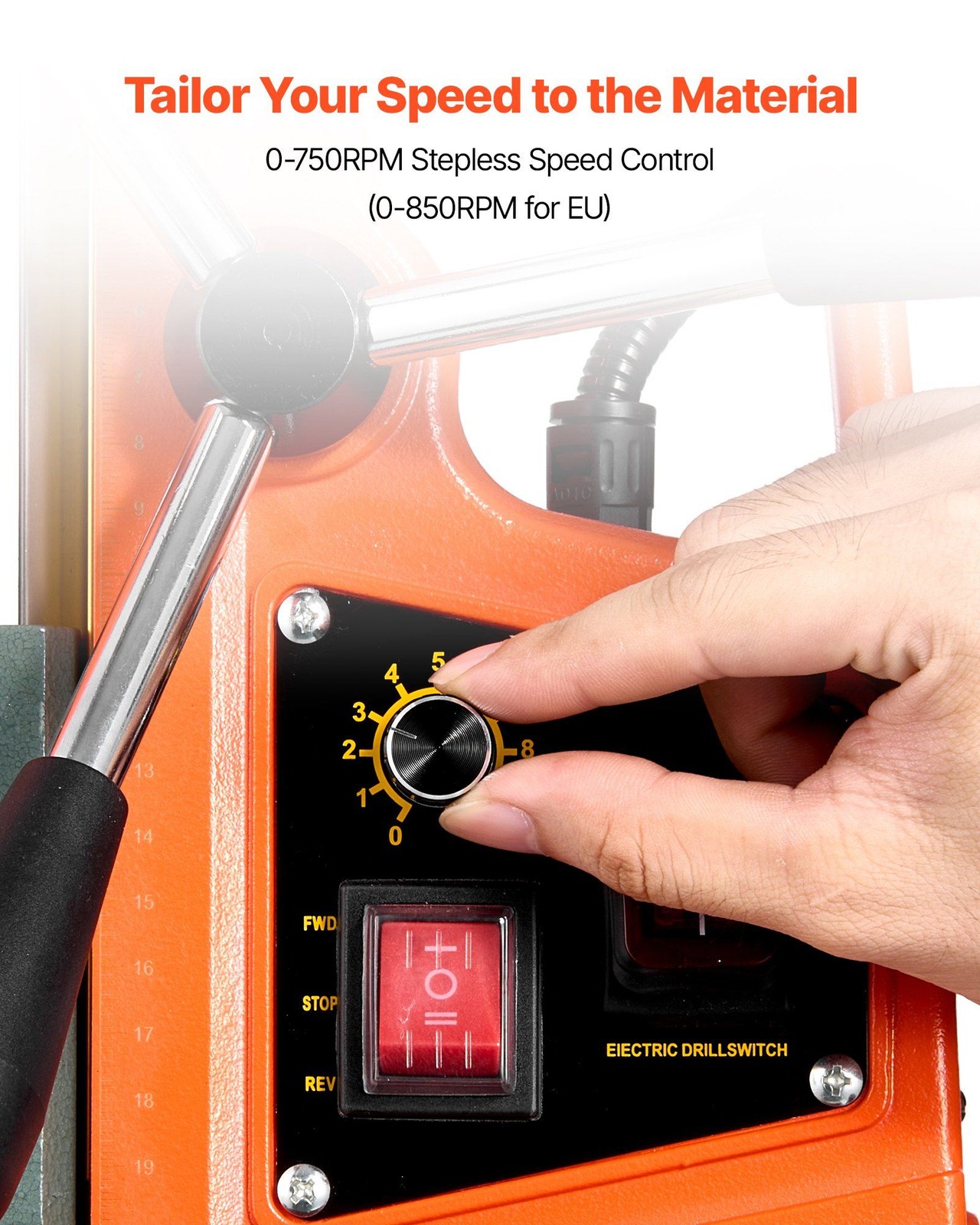High Torque Mag Drill 1400W 2in Output 0-750RPM Heat Dissipation