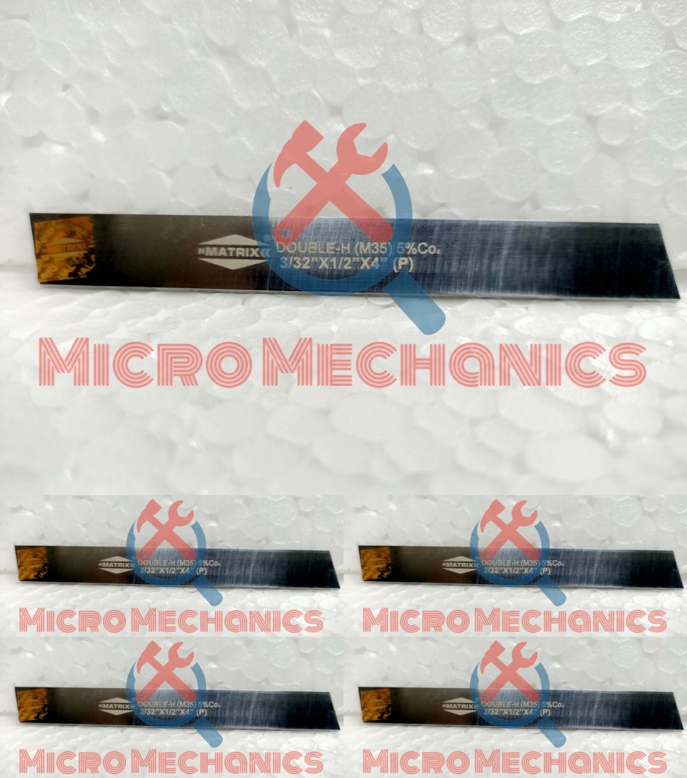 5x Cut Off Blade 3/32″ x 1/2″ x 4-1/2″ M35 Grade HSS 5% Cobalt Parting Tool HARD