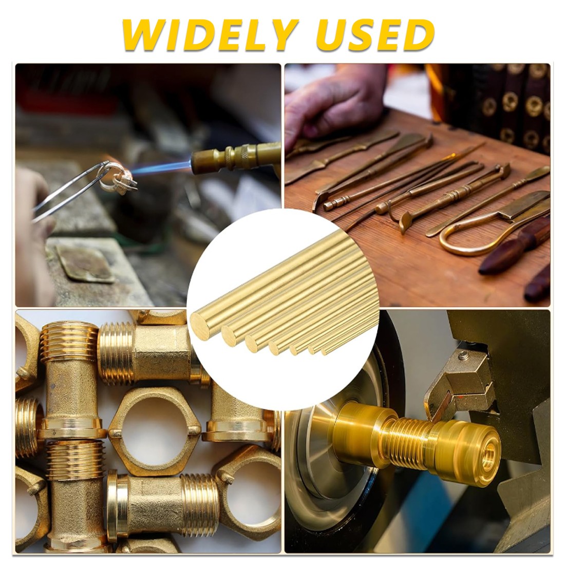 Brass Round Bar Rod H59 Dia 3/5/6/7/8/9/10/12/13/14~120MM Model Making Various