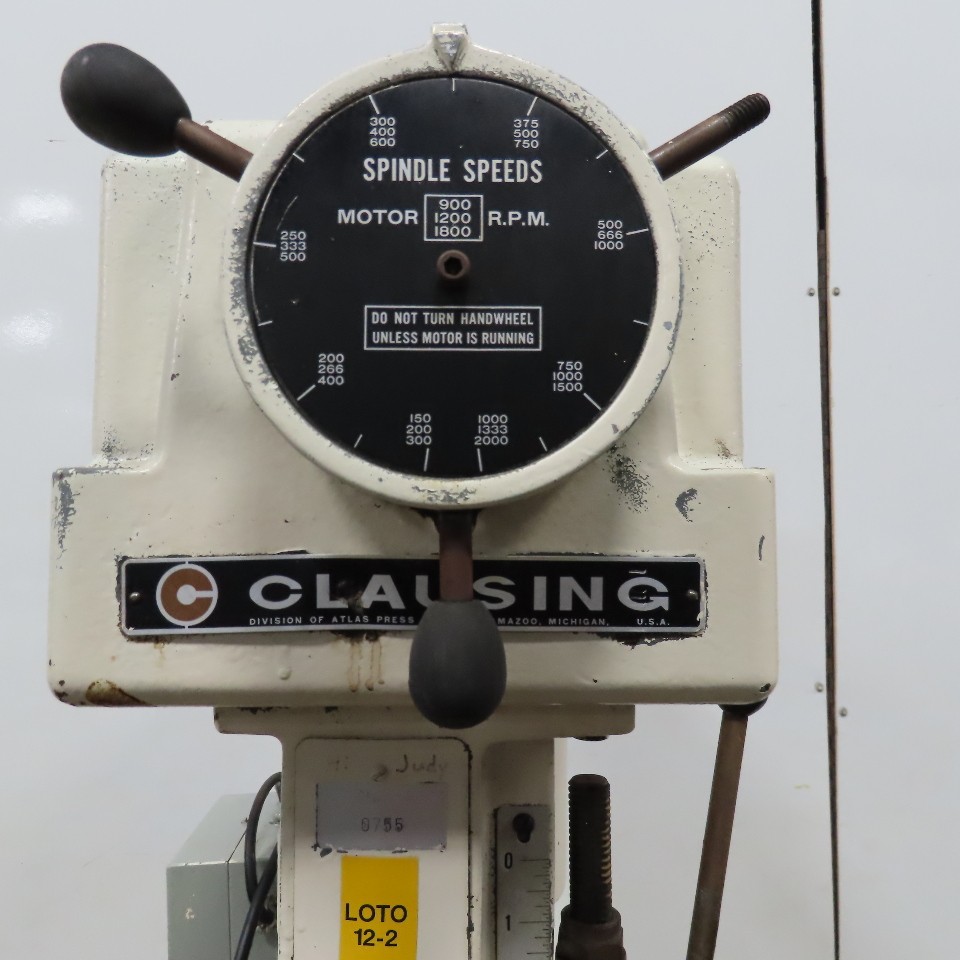 Clausing 2276 20″ Floor Model Drill Press 208/230 3Ph W/ Reverse 150-2000RPM