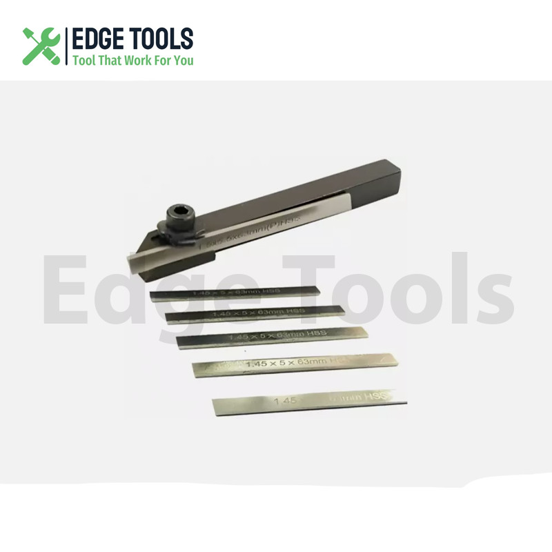 10mm Mini Parting Tool Cut off Holder with 6Pcs HSS Blades for Mini Lathes