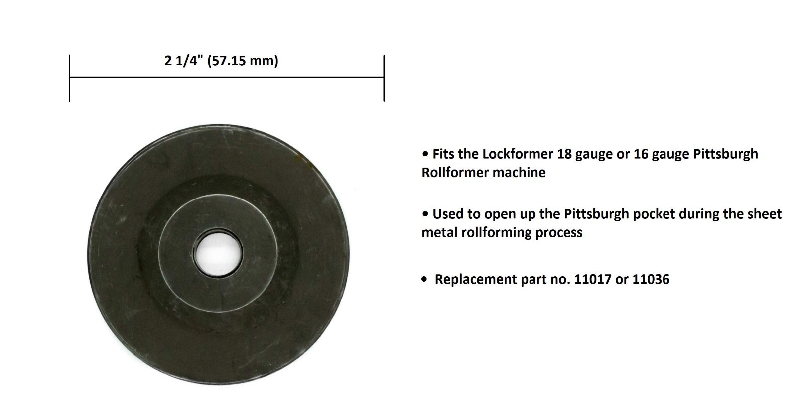 18 Ga / 16 Ga Rollformer Machine Opening Wheel for Lockformer – Compatible Parts