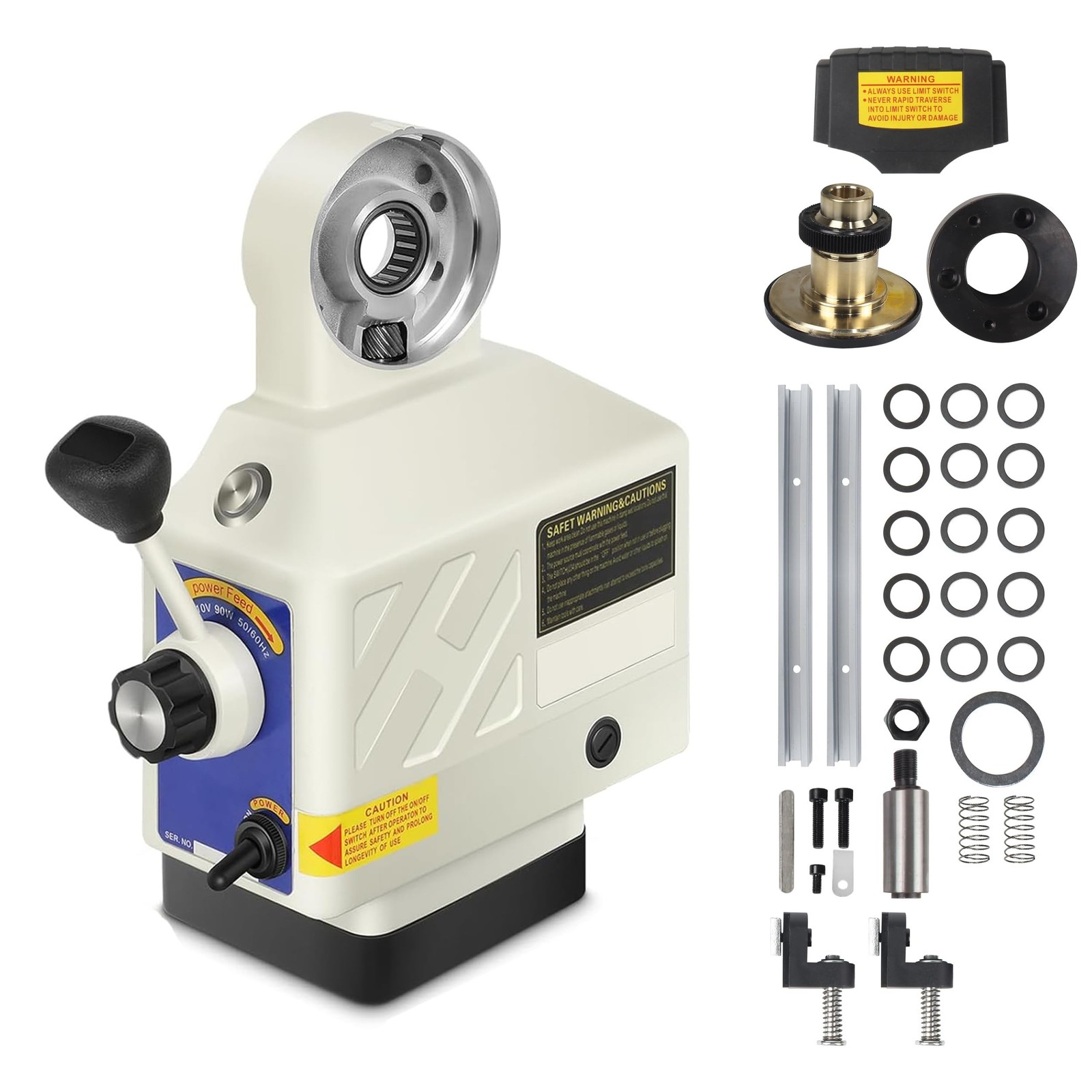 RATTMMOTOR JN400S Power Feed Y-Axis 650 in-lb Torque, 0-200RPM, 110V Milling …