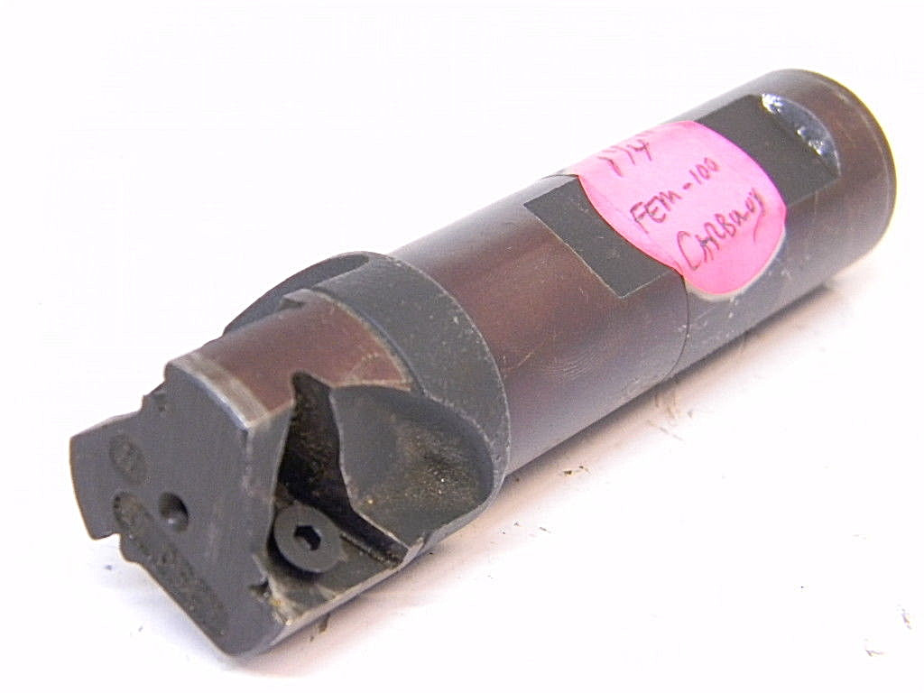 USED CARBOLOY CARBIDE INDEXABLE ENDMILL 1-1/4″ (FEM-100)