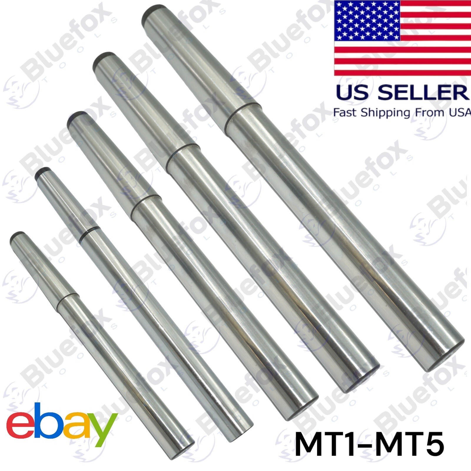 Lathe Mandrel Alignment Test Bar 5 Piece Set 1MT ,2MT ,3MT ,4MT & 5MT – EN 31