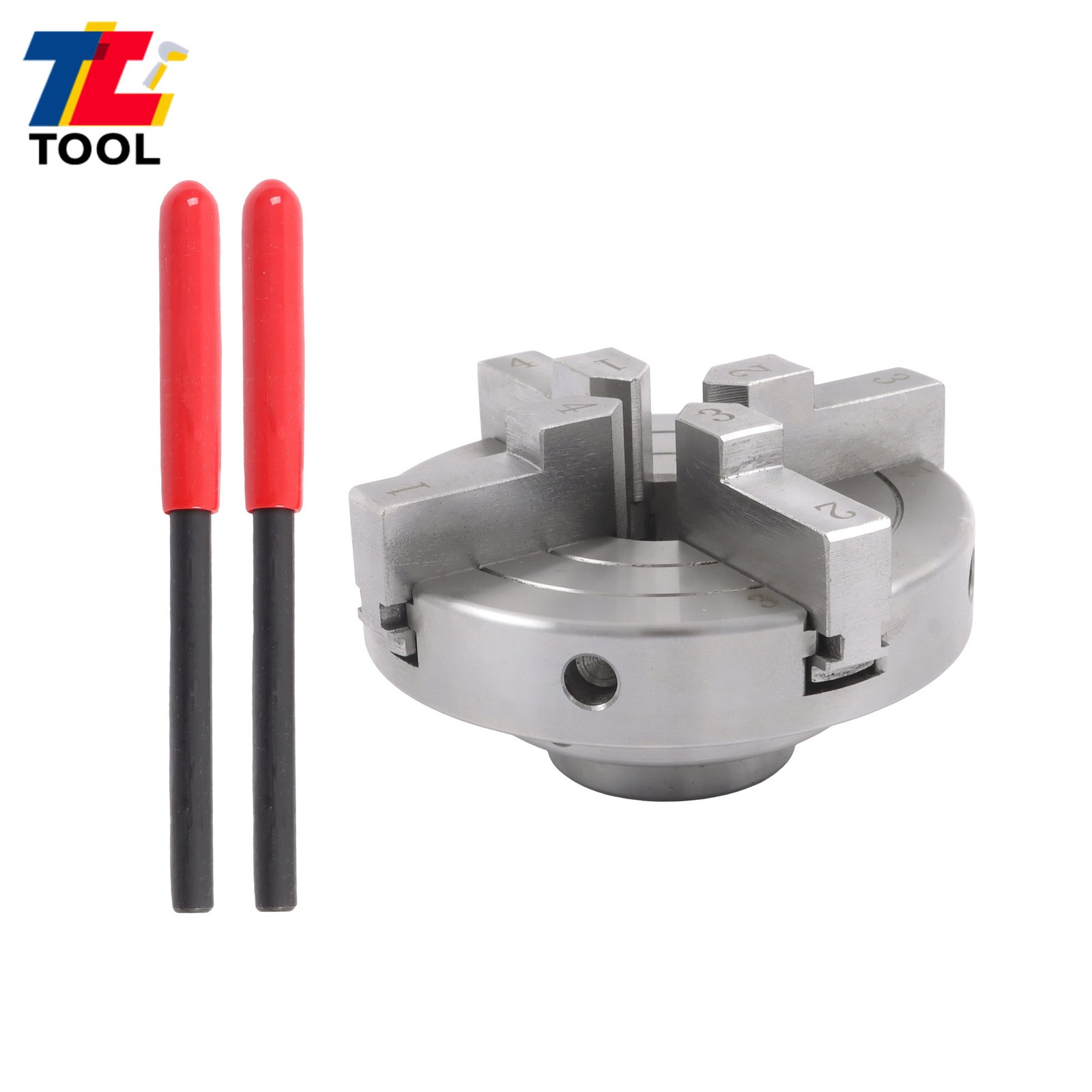 4 Inch High Concentricity 4 Jaw Lathe Chuck Set 1×8 TPI Self Centering
