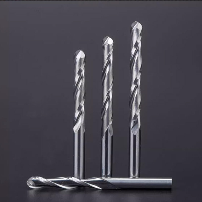 4mm Shank 2-Flute Spiral Ball Nose End Mill Solid Carbide Milling Cutter Bit New