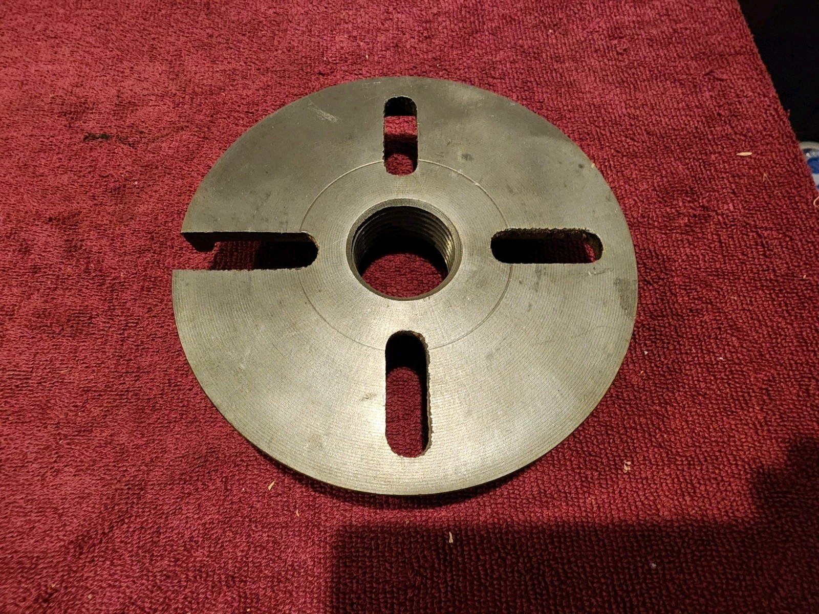 Atlas 9-15 6″ DOG DRIVE LATHE FACE PLATE w/ 1-1/2″-8 TPI THREADS