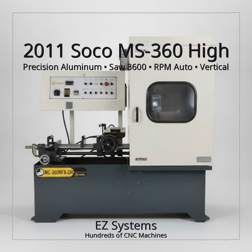 2011 Soco MS-360 High Precision Aluminum Saw, 3600 RPM, Auto, Vertical
