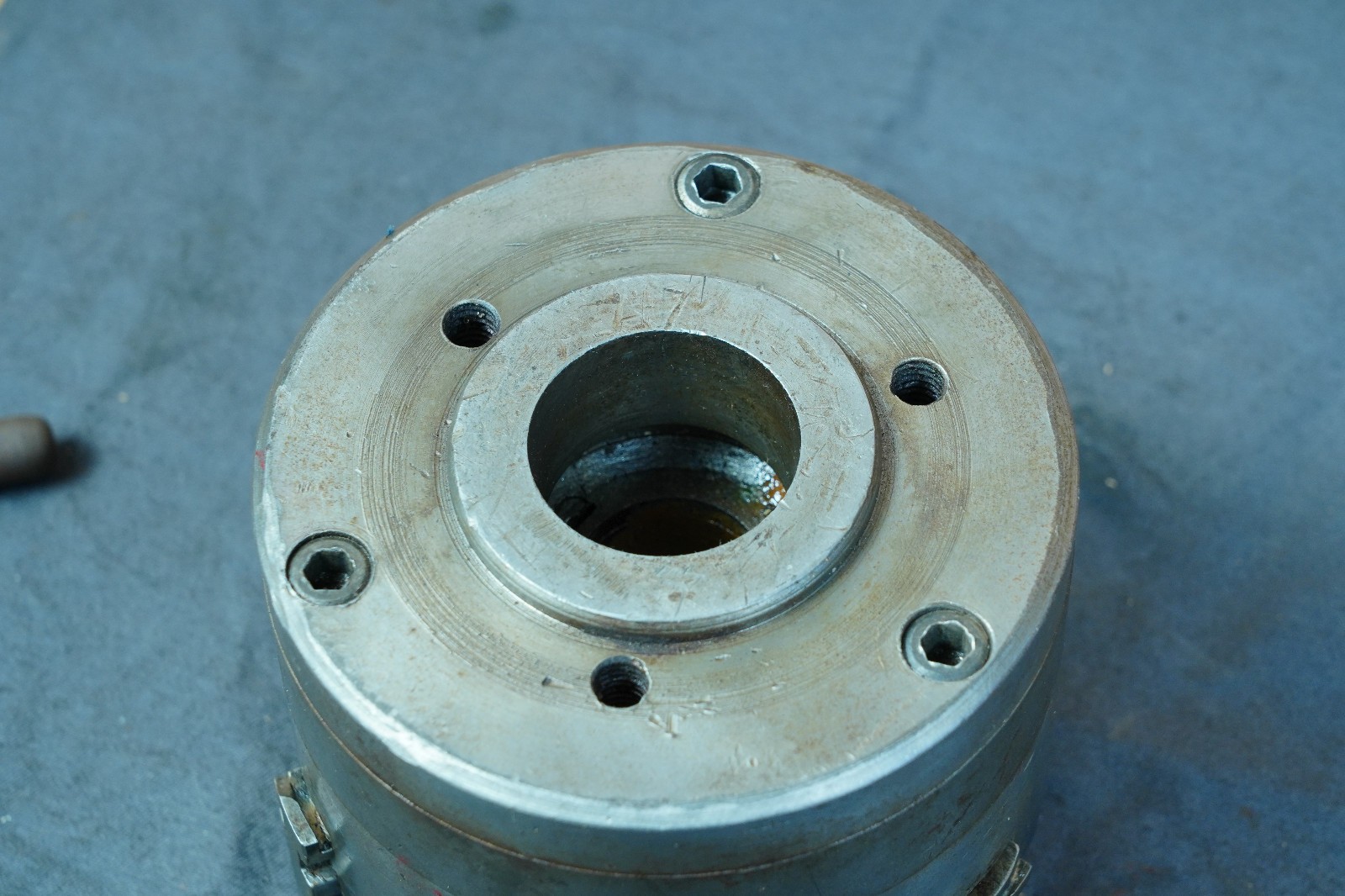 Cushman 4″ 3-jaw Metal Lathe Chuck with One Set of Jaws and Chuck Key