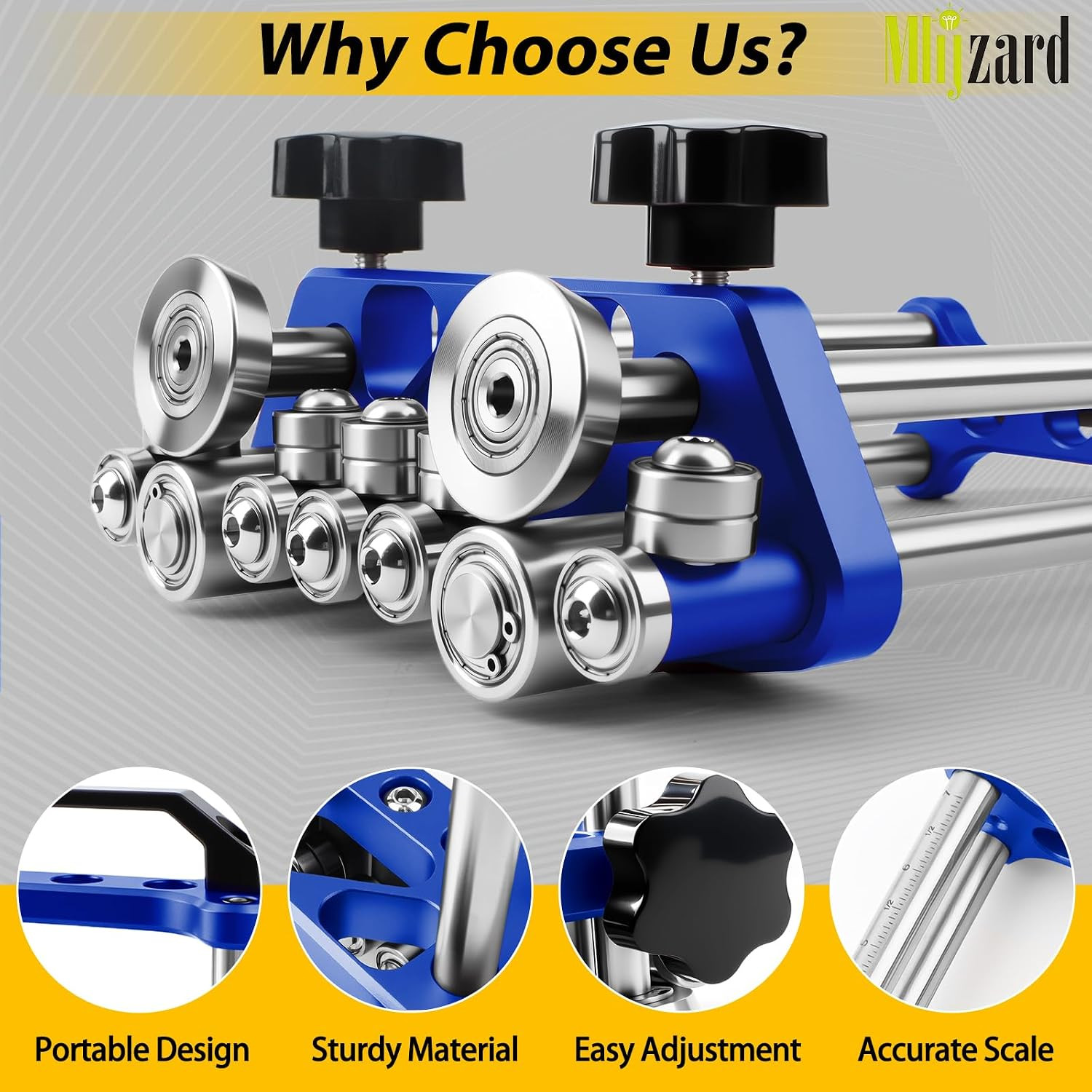 2 Station Sheet Metal Bender Tool, Adjustable 0.27″-7″ Width, 0.1-1.0Mm Thicknes