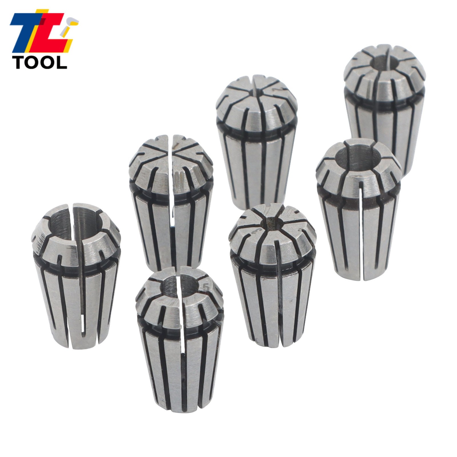 CNC Milling Lathe Tool ER11 Collet Set 7pcs 1mm to 7mm Included