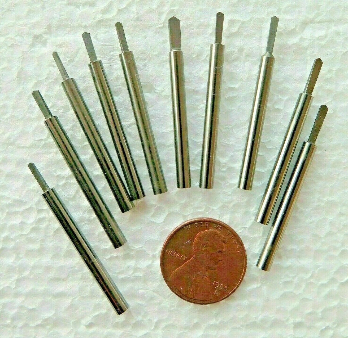 Lot of 10 Tungsten Carbide Spade Drill 1/8″ Engraving Bits Gravers Jewelry Lathe
