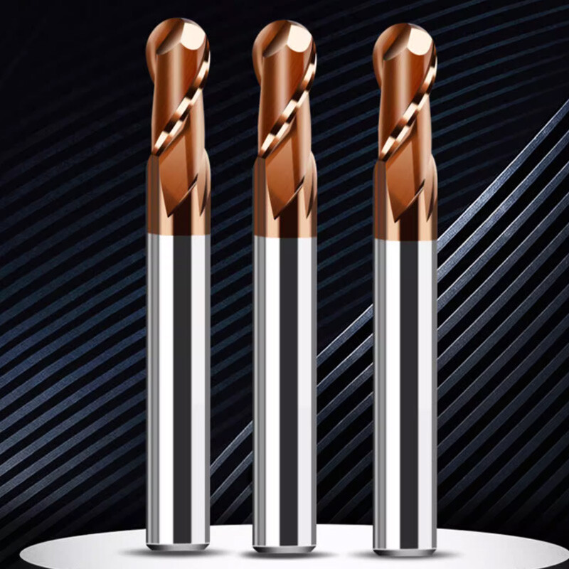 HRC60° CNC Lathe Milling Cutter Ball Nose Drill Bit 2 Flutes Carbide End Mill