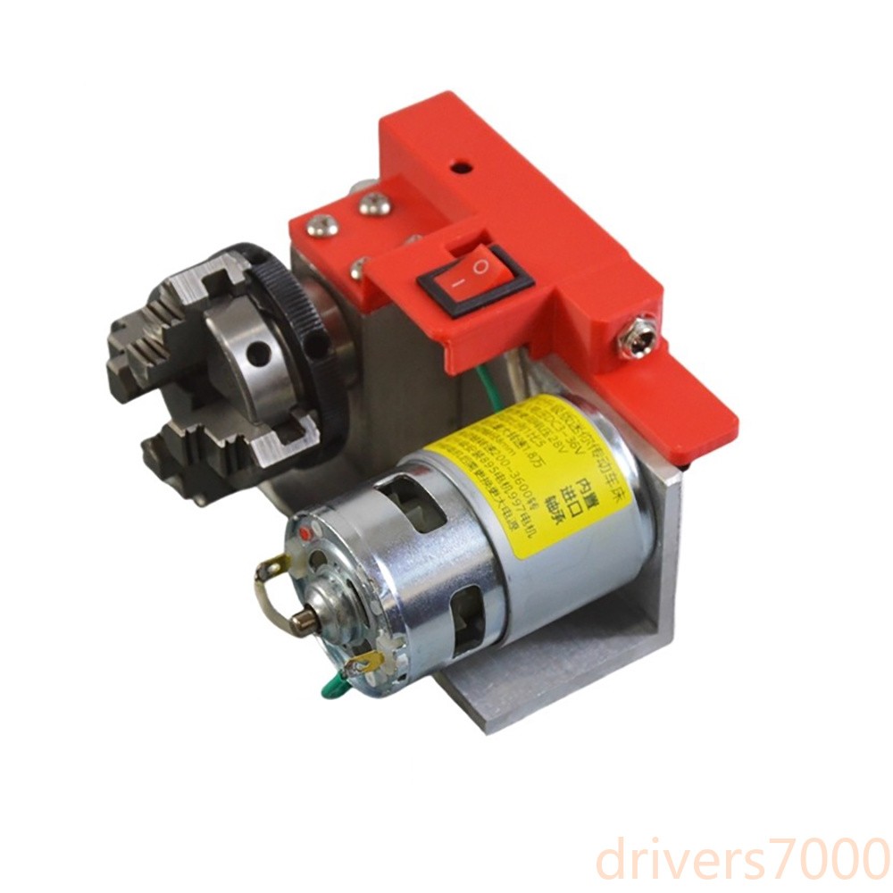 Miniature Woodworking Lathe Machine with 775 Motor & 4-Jaw Chuck