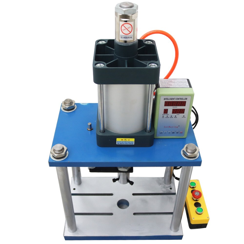 2866lb Pneumatic Punch Press Machine Die Hole Dia 0.98” Adjustable Stroke 110V