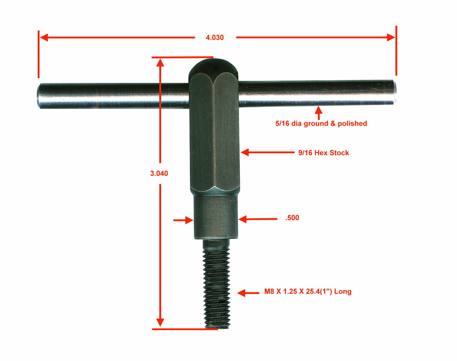 Tee Handle For Quill Lever – Fits Enco, Jet & Grizzly Milling Machines
