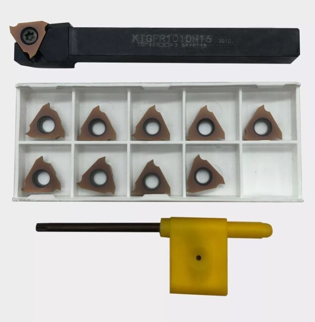 Triangular grooving TGF32R 1-3mm Shallow + KTGFR1010H16 CNC Lathe Tool Holder