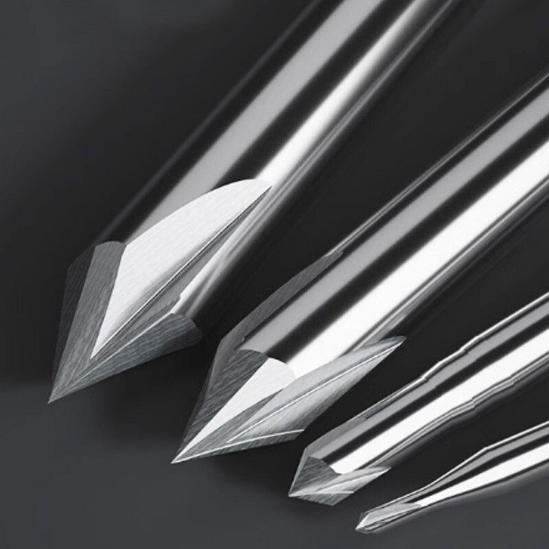 Solid Carbide 60/90/120° Chamfer End Mill 3-Flute Aluminum Milling Cutter Router