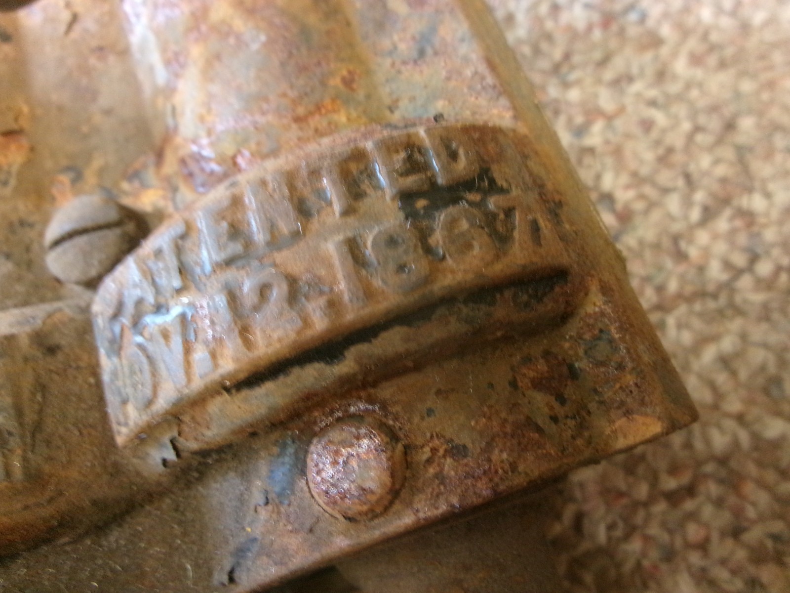 1867 ANTIQUE PECK STOW & WILCOX CO. METAL WORKING TOOL LARGE BURRING HAND CRANK
