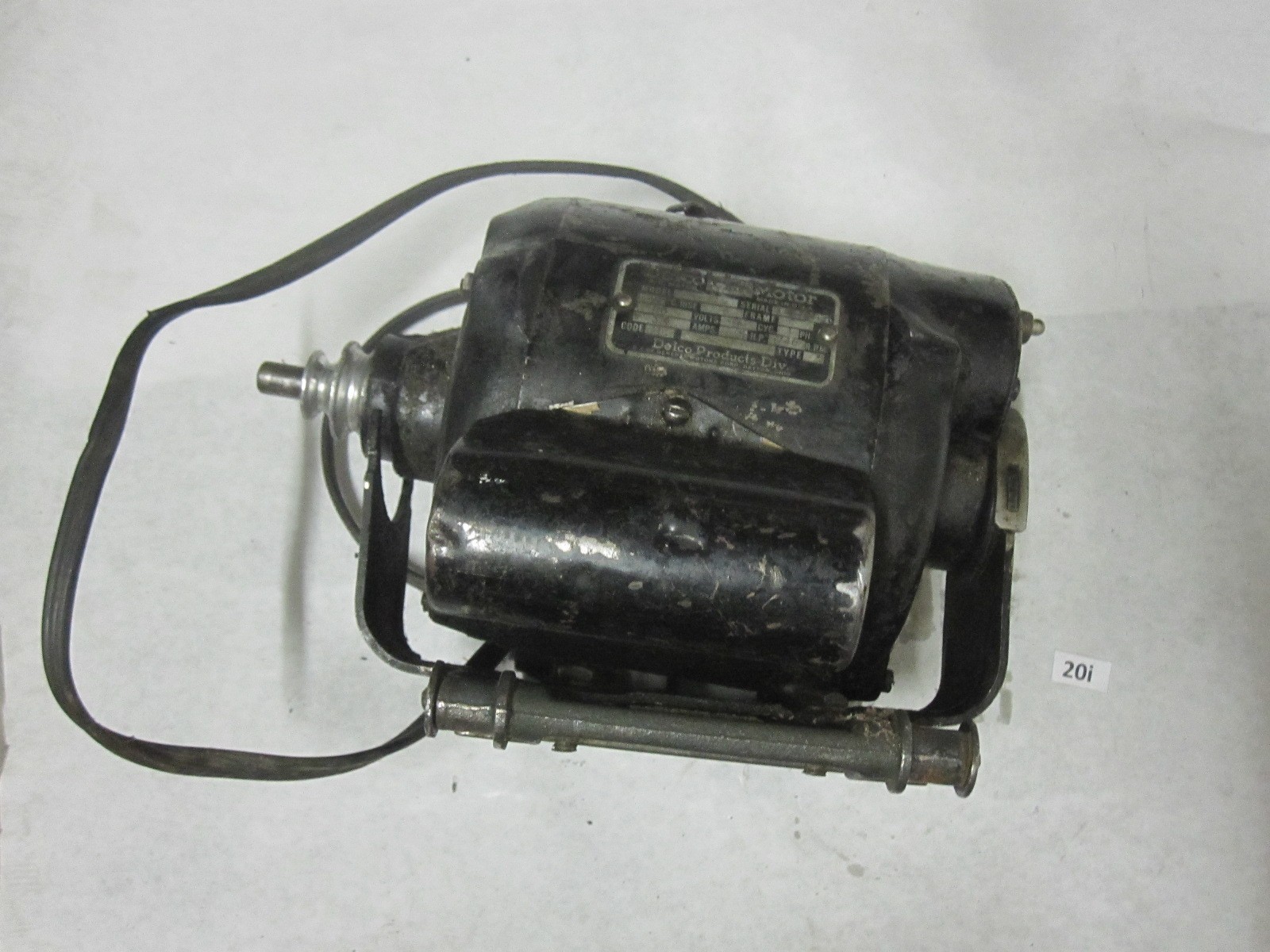 Delco Thermotron Type A Motor 1/5 HP 1740 RPM 110V A6294 Drill Press Lathe