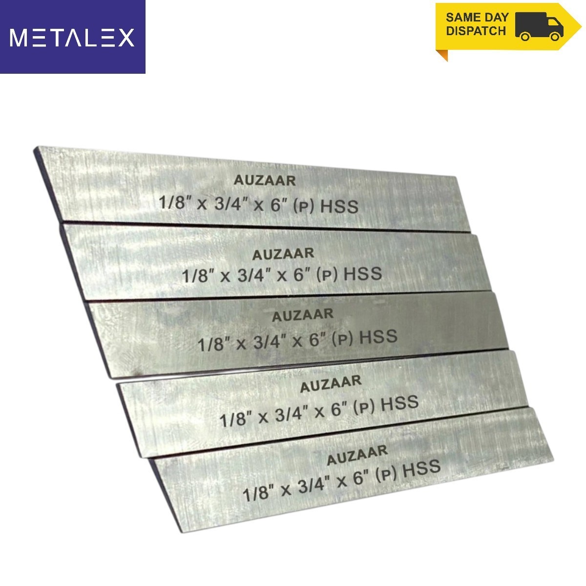 Lathe Cut Off Parting Tool Blade 5 Piece Set 1/8″ x 3/4″ x 6″ Inch HSS M2 GRADE