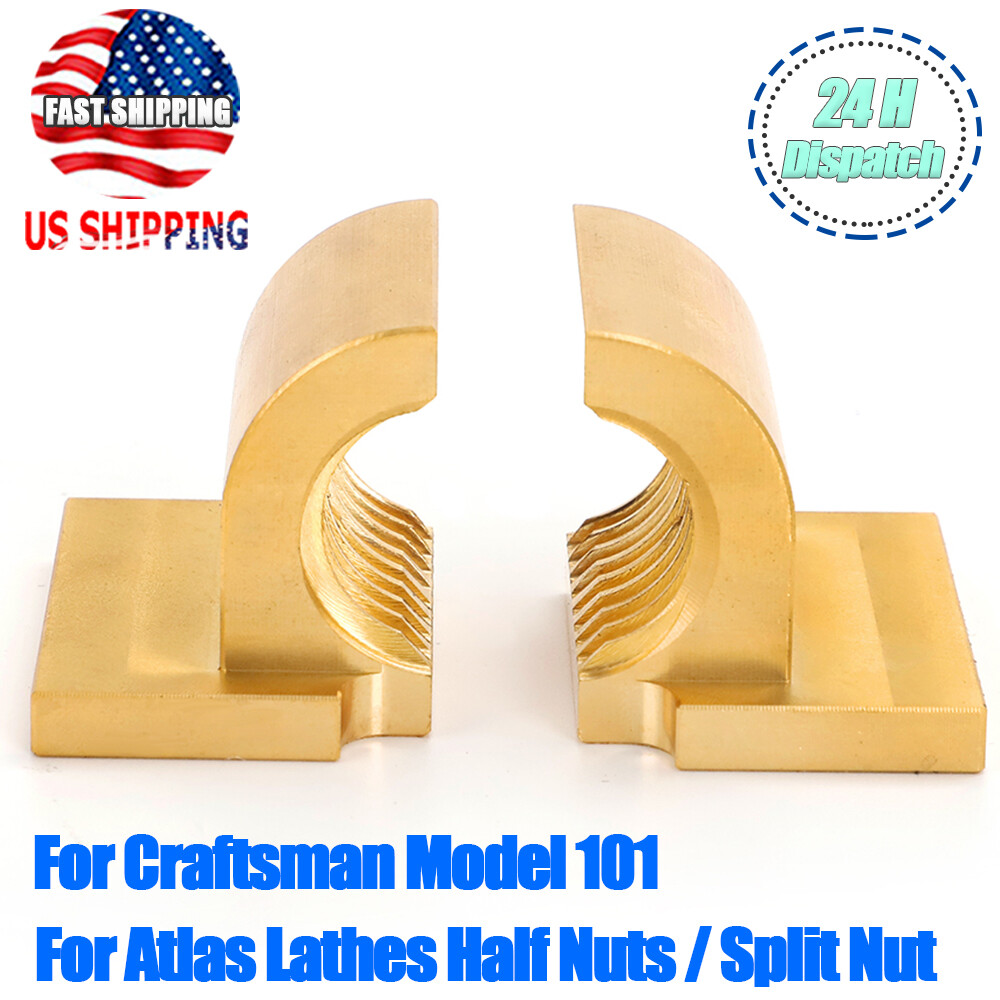 For Atlas / Craftsman 10F-12 10″ & 12″ Lathe Half Nut & Split Nut Brass Kit USA