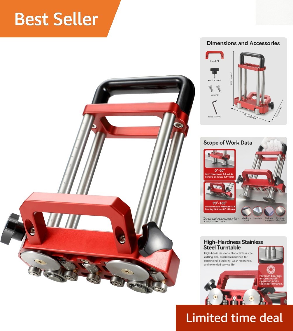 Precision 2 Station Sheet Metal Roller & Bender Tool – 7in Lightweight Design