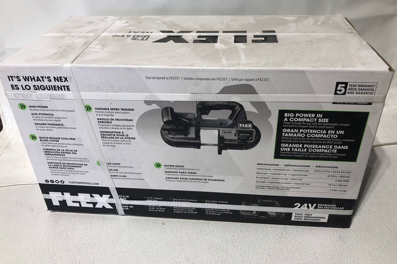 Flex 24V 2 1/2 Inch Compact Band Saw (Bare Tool)