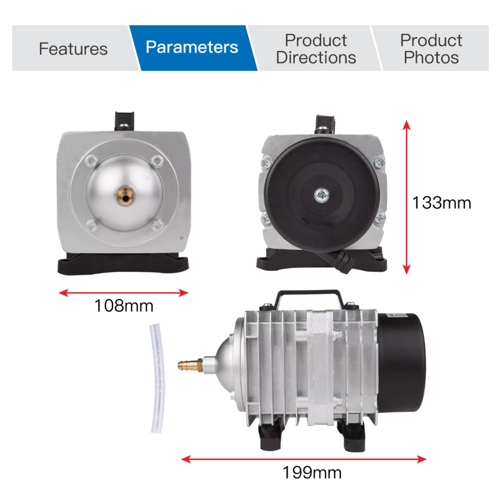 ACO-328 60W Electrical Magnetic Air Pump for CO2 Laser Engraving Cutting Machine
