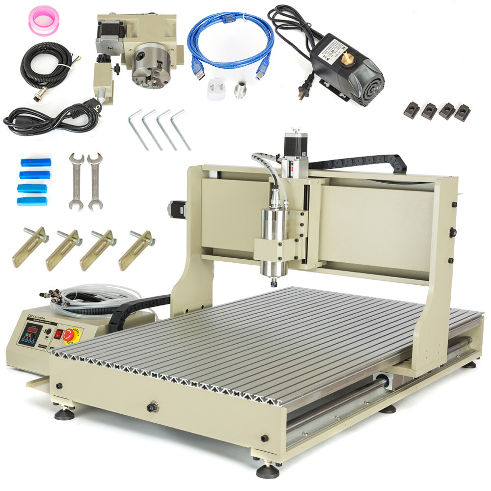 USB 3/4 Axis 6040/6090 CNC Router Engraver VFD Engraving Milling Machine Cutter