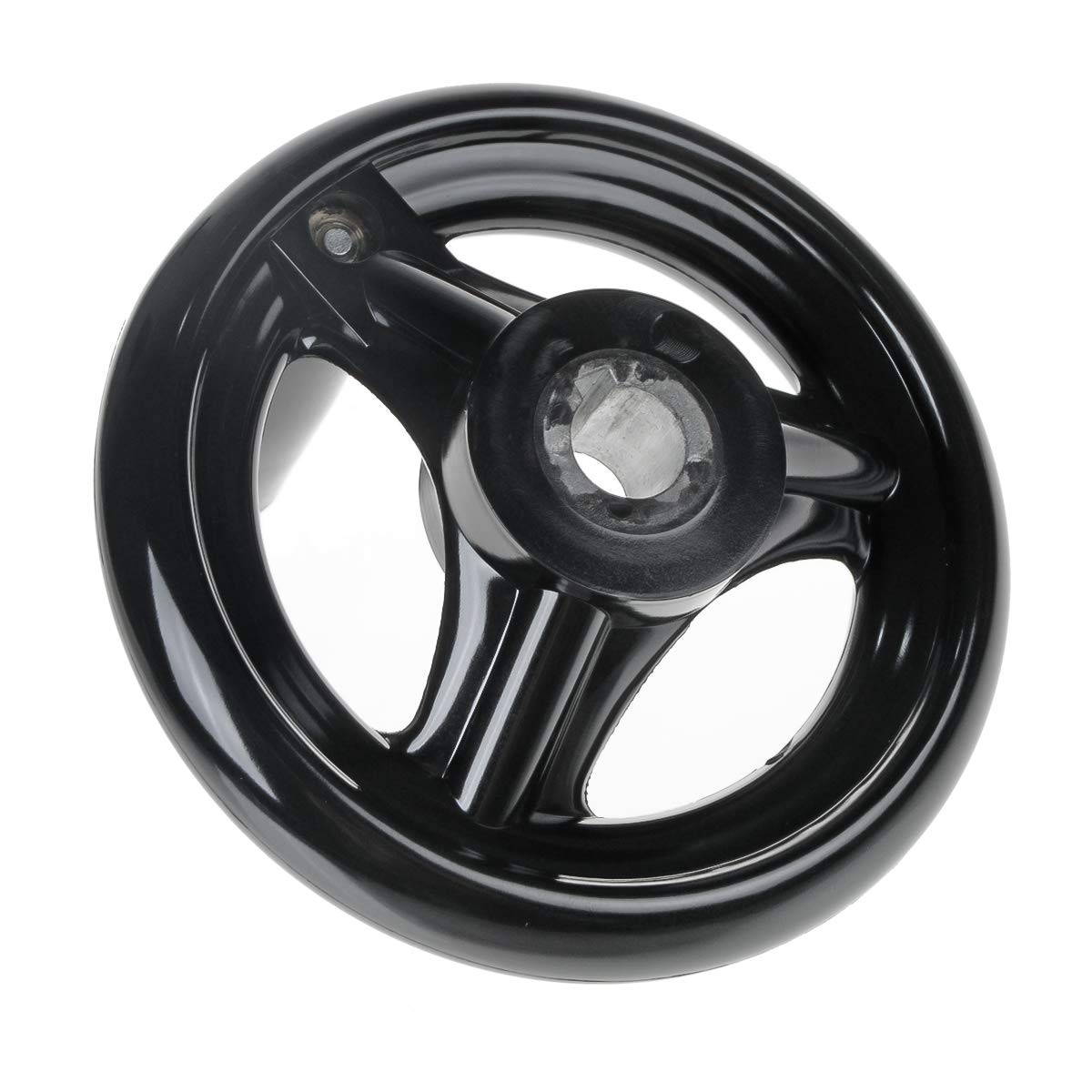 3.94” Hand Wheel Black w Revolving Handle 3 Spoked 12mm Hole Adjustment Roun…