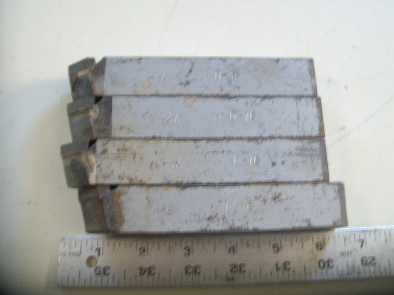 4 Carboloy New Old Stock Carbide Tipped Cutting tools 6″ Long 1″ X 1 ” 44A D-16