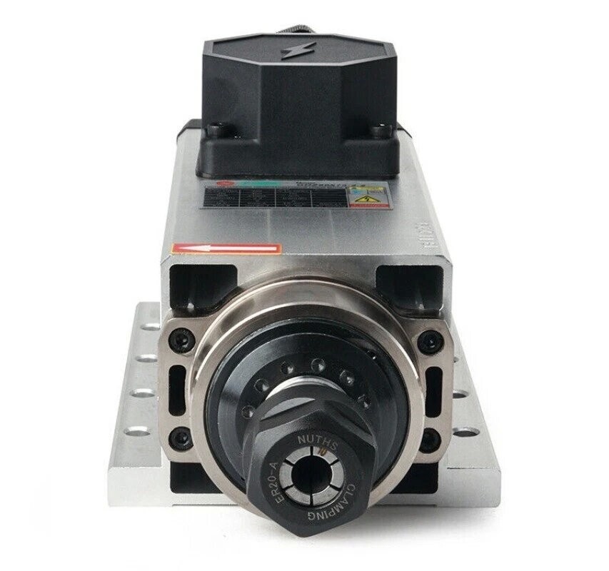 2.2KW ER20 Air-cooled Square Spindle Motor CNC Router Milling Engrave 220V/380V
