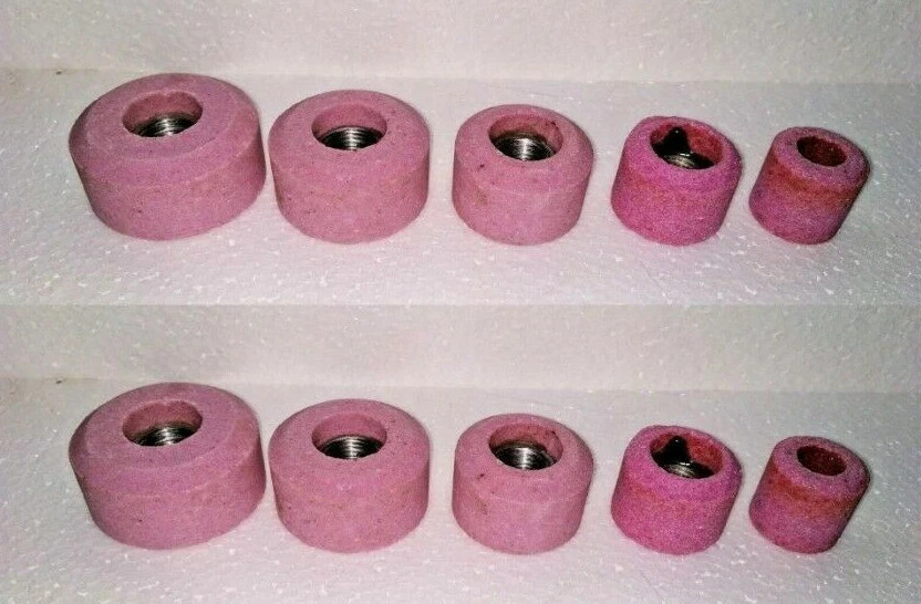 VALVE SEAT GRINDING STONES SET OF 10 PCS For B & D HOLDER 9/16″ Thread 80 Grit@