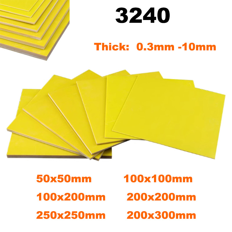 3240 Glass Fibre Sheet Plate Epoxy Thick 0.3mm-10mm Fibreglass Plate 100-300mm