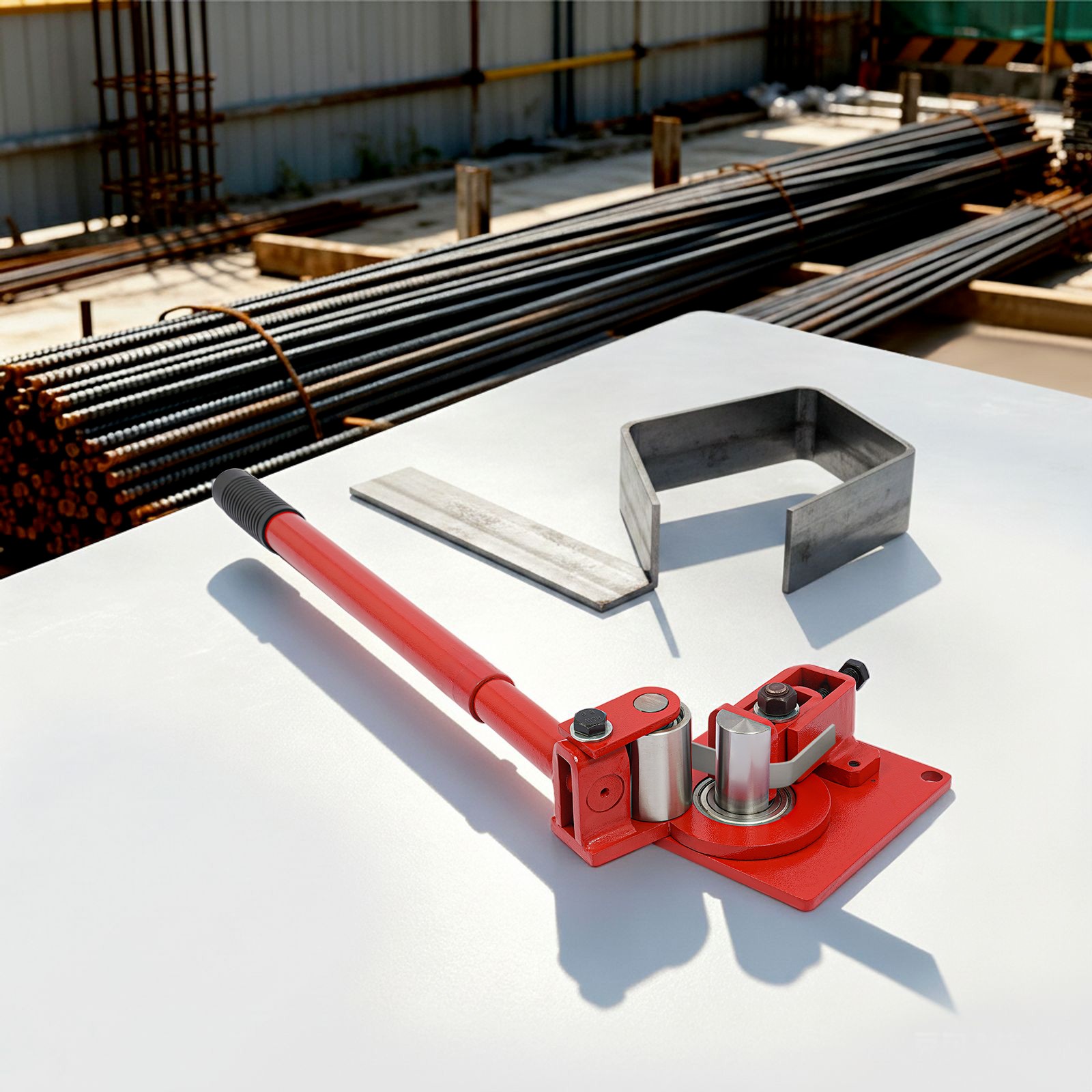 Red 90° Manual Flat Bar Bender,Sheet Metal Bending Tool,0–5mm Metal Bending Tool