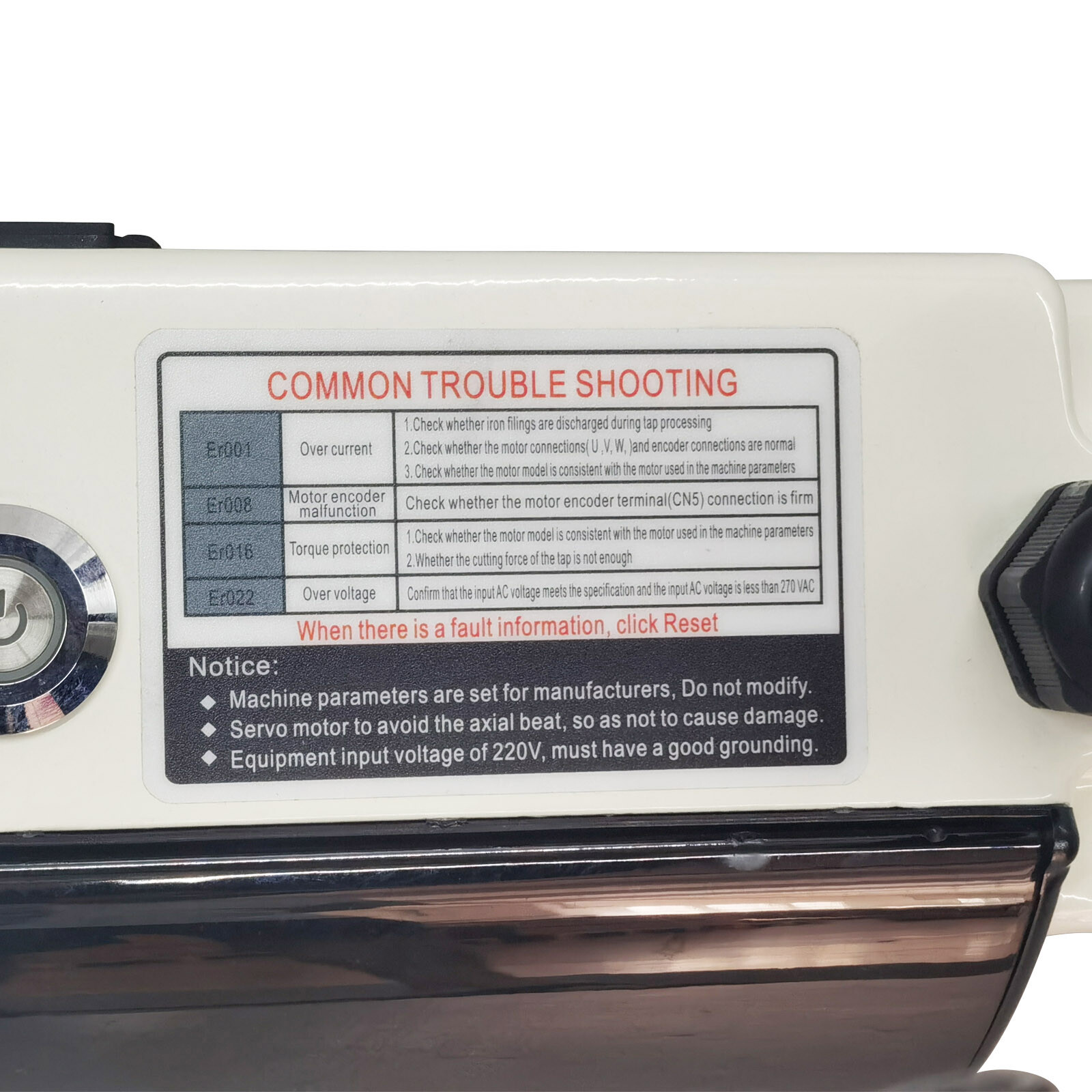 M3-M16 Vertical Touch-Sreen Electric Tapping Machine Tapping Arms Drilling
