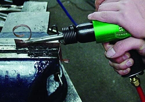 DYNAMIC POWER Short Barrel Air Hammer Kit with 4-Chisels, Alloyed steel Green