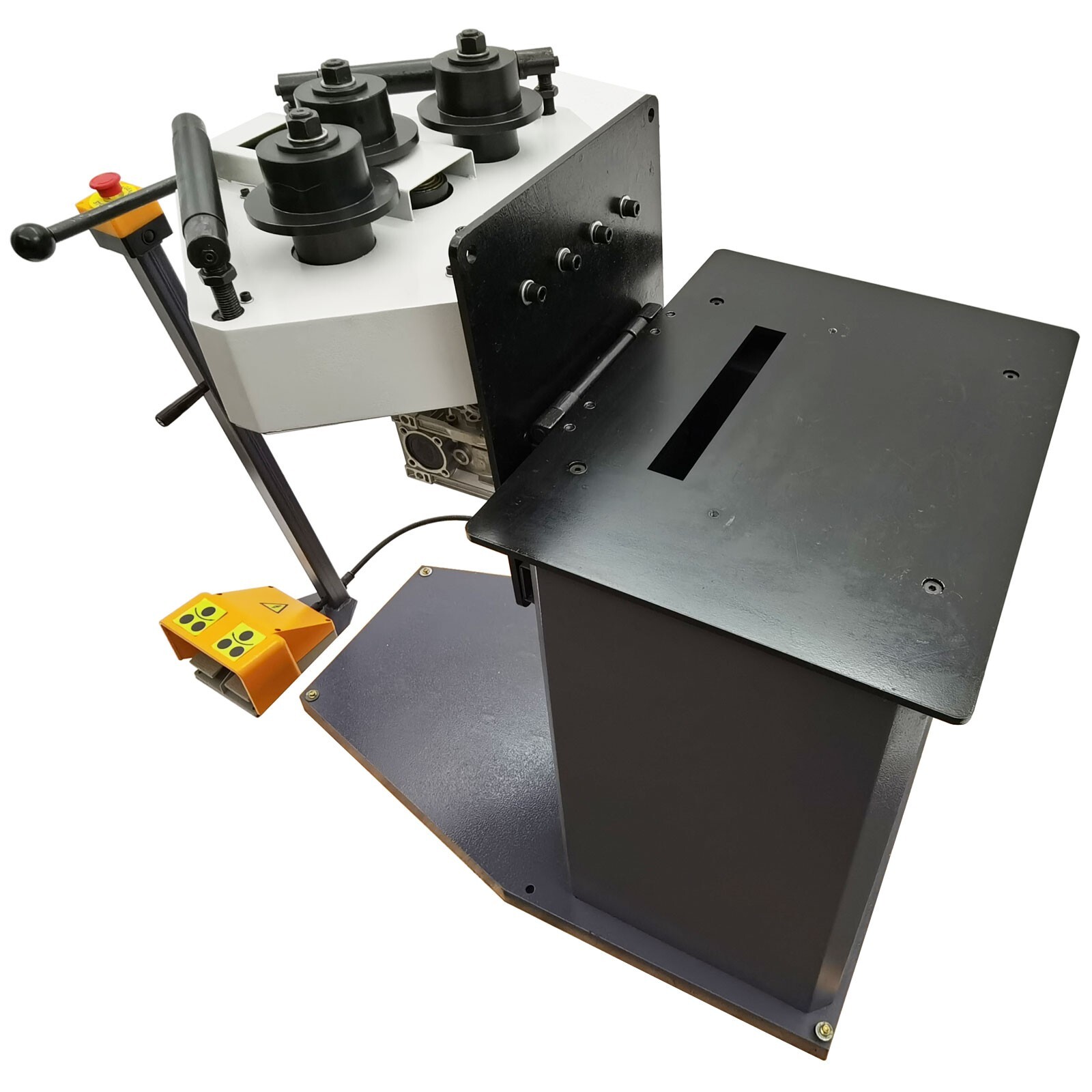 1.1KW 220V Three Roller Round Bending Machine Horizontal Vertical Pinch Roll Ben